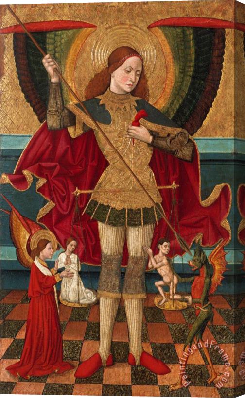 Juan de la Abadia Saint Michael Weighing Souls Stretched Canvas Print / Canvas Art