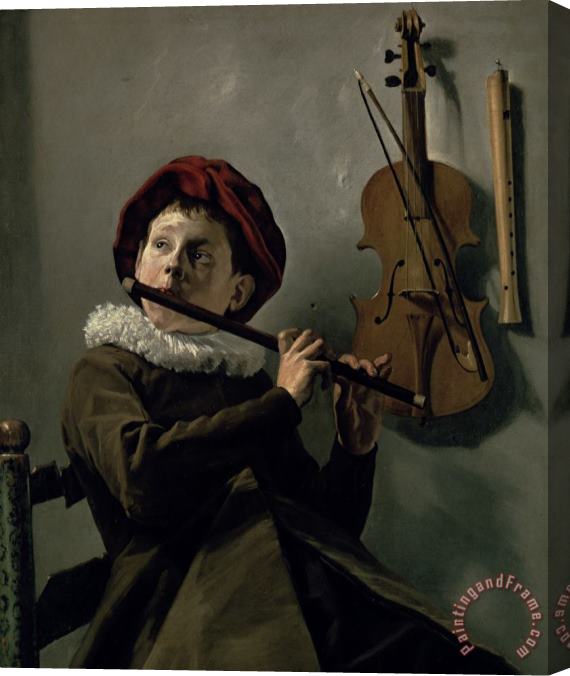 Judith Leyster Boy Playing The Flute Stretched Canvas Print / Canvas Art