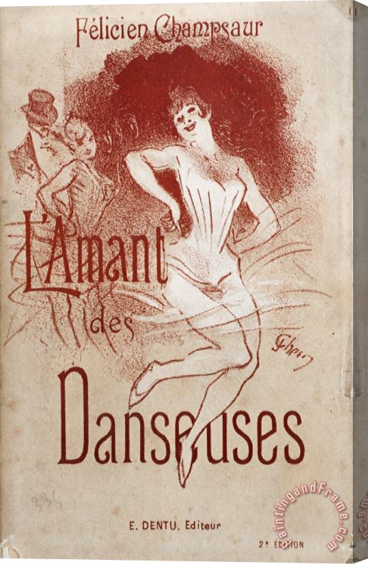 Jules Cheret Cover for L'amant Des Danseuses (lover of Dancers) Stretched Canvas Painting / Canvas Art