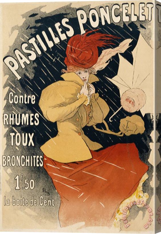 Jules Cheret Pastilles Poncelet Poster Stretched Canvas Print / Canvas Art