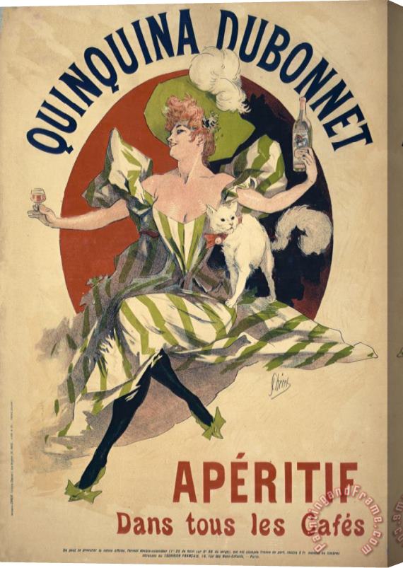 Jules Cheret Quinquina Dubonnet Poster Stretched Canvas Print / Canvas Art