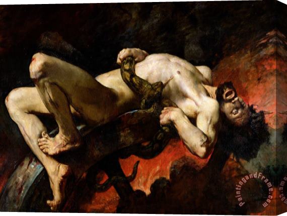 Jules Elie Delaunay Ixion Thrown into Hades Stretched Canvas Print / Canvas Art