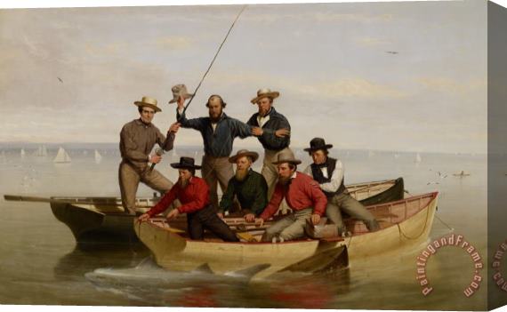 Junius Brutus Stearns A Fishing Party Off Long Island Stretched Canvas Print / Canvas Art