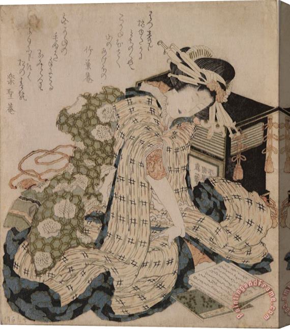 Katsushika Hokusai Courtesan Asleep Stretched Canvas Painting / Canvas Art