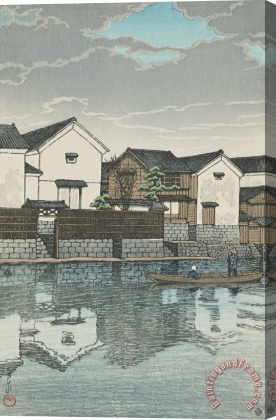 Kawase Hasui Cloudy Day at Matsuye (izumo Matsuye Kumoribi), From The Series Souvenirs of Travels, Third Series (tabi Miyage, Dai San Shu) Stretched Canvas Painting / Canvas Art