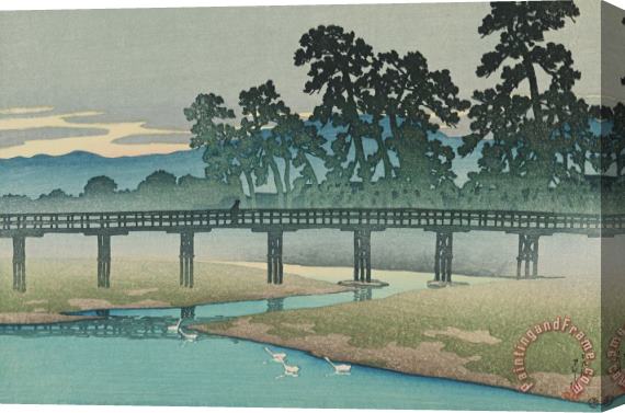 Kawase Hasui Morning Mist on The Asano River, Kanazawa (kanazawa, Asa No Gawa), From The Series Souvenirs of Travels, First Series (tabi Miyage, Dai Isshu) Stretched Canvas Print / Canvas Art