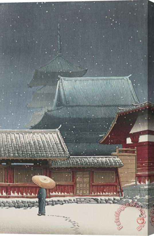 Kawase Hasui The Temple Tennoji, Osaka (osaka Tennoji) Stretched Canvas Print / Canvas Art