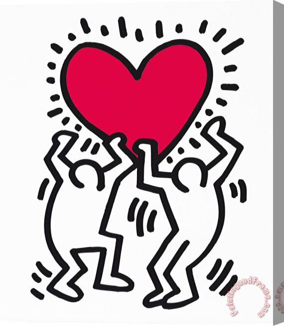 Keith Haring Pop Shop 1988 Stretched Canvas Print / Canvas Art