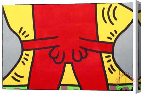Keith Haring Ten Commandments 1985 Detail Stretched Canvas Painting / Canvas Art