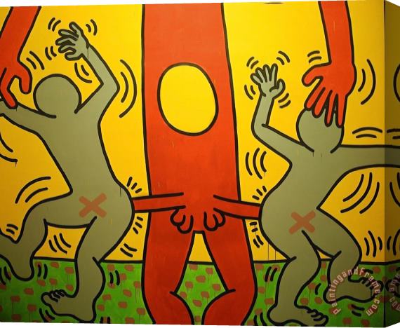 Keith Haring Ten Commandments 1985 Stretched Canvas Painting / Canvas Art