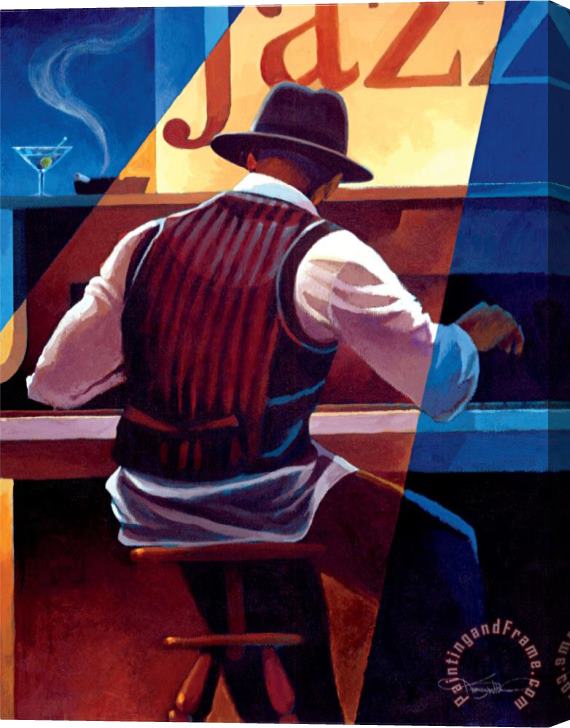 Keith Mallett Ragtime Stretched Canvas Painting / Canvas Art