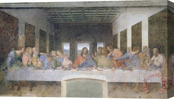Leonardo da Vinci The Last Supper Stretched Canvas Painting / Canvas Art