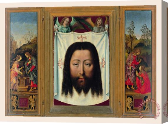 Leonetto Cappiello Triptych of Francesco Del Pugliese Christ And The Samaritan Veil of Veronica Noli Me Tangere Stretched Canvas Print / Canvas Art