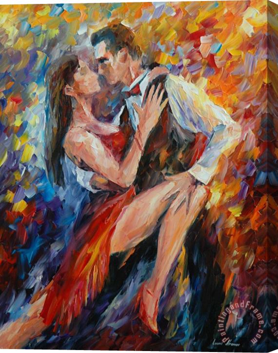 Leonid Afremov Delightful Tango Stretched Canvas Print / Canvas Art