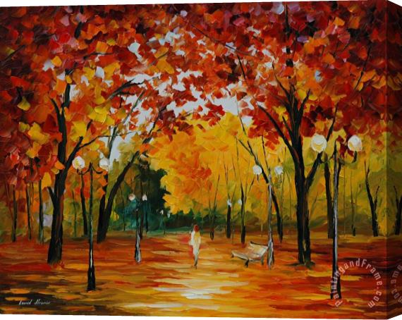 Leonid Afremov Flame Of Fall Stretched Canvas Print / Canvas Art