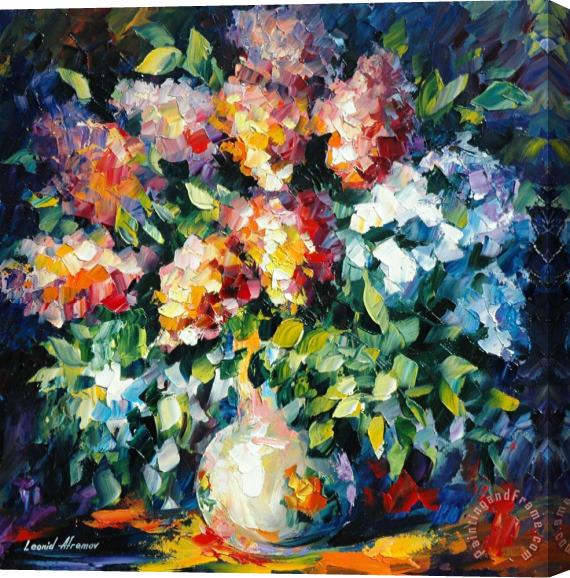 Leonid Afremov Flower Bouquet Stretched Canvas Print / Canvas Art