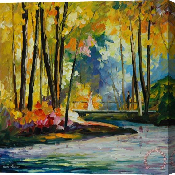 Leonid Afremov Morning Stream Stretched Canvas Painting / Canvas Art