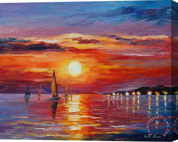 Leonid Afremov Sunset Stretched Canvas Painting / Canvas Art