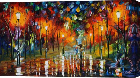 Leonid Afremov The Scent Of The Rain Stretched Canvas Print / Canvas Art