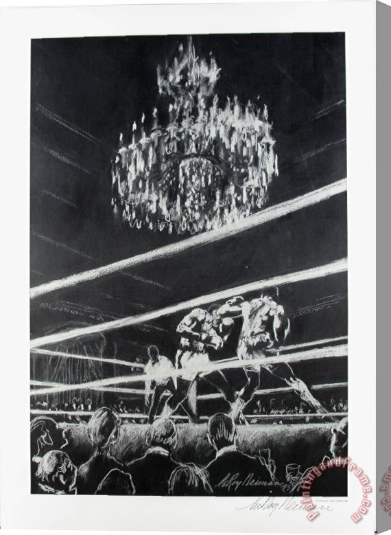 Leroy Neiman Black Tie Boxing Stretched Canvas Print / Canvas Art