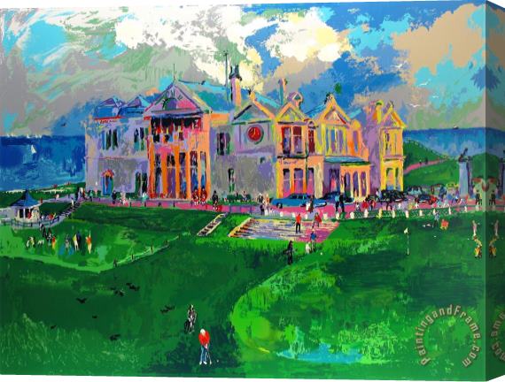 Leroy Neiman Clubhouse at Old St. Andrew's Stretched Canvas Print / Canvas Art