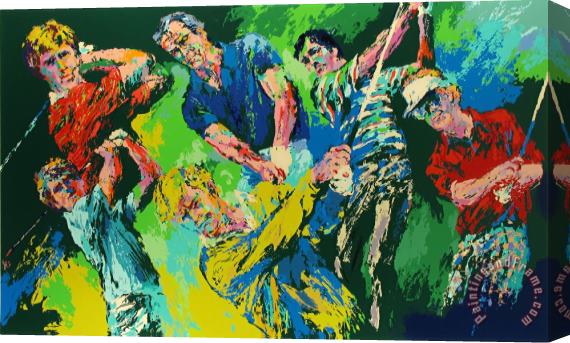Leroy Neiman Golf Winners Stretched Canvas Painting / Canvas Art
