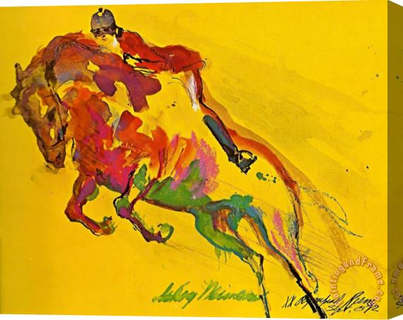 Leroy Neiman Horse Stretched Canvas Painting / Canvas Art