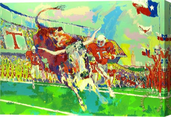 Leroy Neiman Texas Longhorns Stretched Canvas Painting / Canvas Art