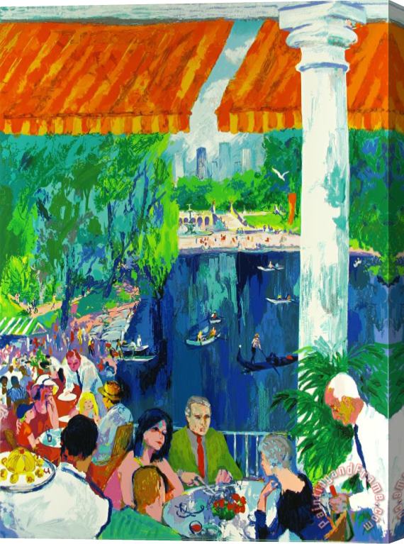 Leroy Neiman The Boathouse, Central Park Stretched Canvas Painting / Canvas Art