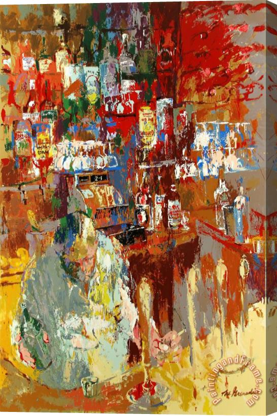 Leroy Neiman The Grenadier Bar Stretched Canvas Print / Canvas Art