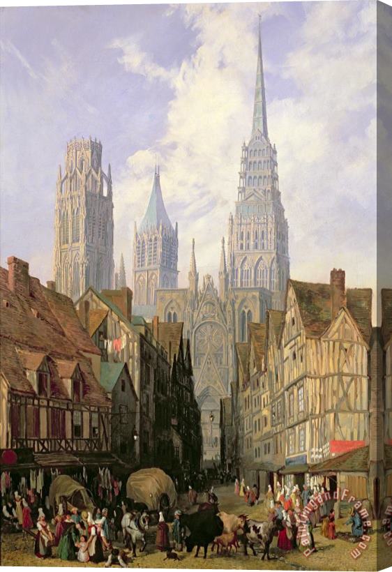 Lewis John Wood Rouen Cathedral Stretched Canvas Painting / Canvas Art