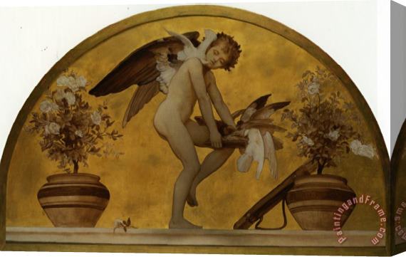 Lord Frederick Leighton Cupid And Doves Stretched Canvas Print / Canvas Art