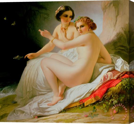 Louis Hersent The Bathers Stretched Canvas Painting / Canvas Art