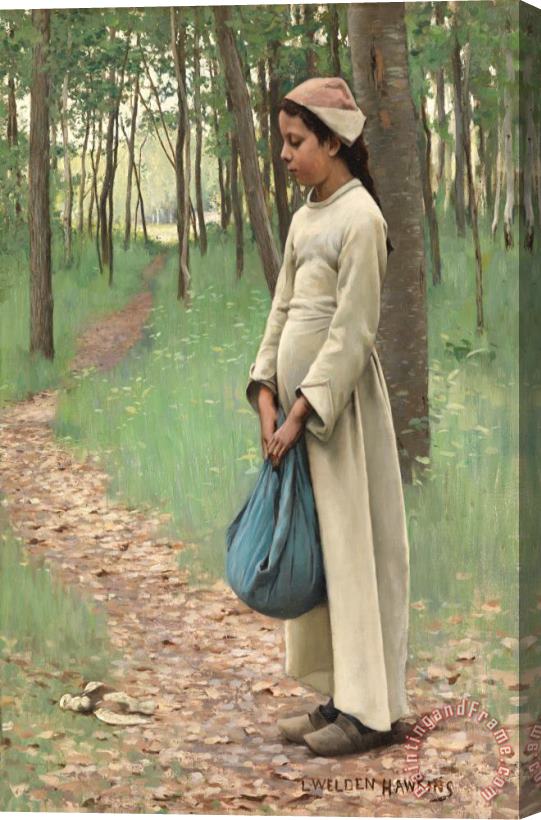 Louis Welden Hawkins Girl With Bindle Stretched Canvas Painting / Canvas Art