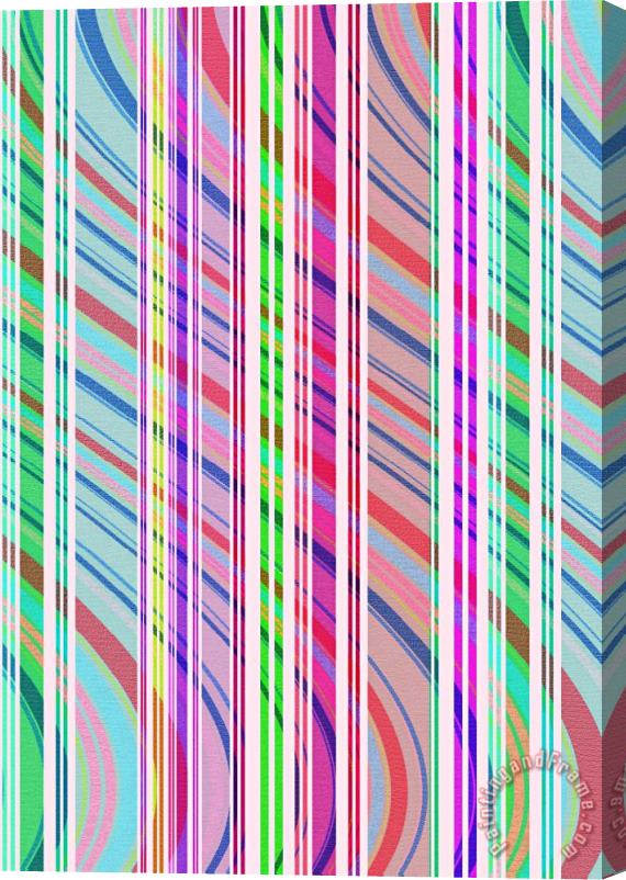 Louisa Knight Candy Stripe Stretched Canvas Painting / Canvas Art