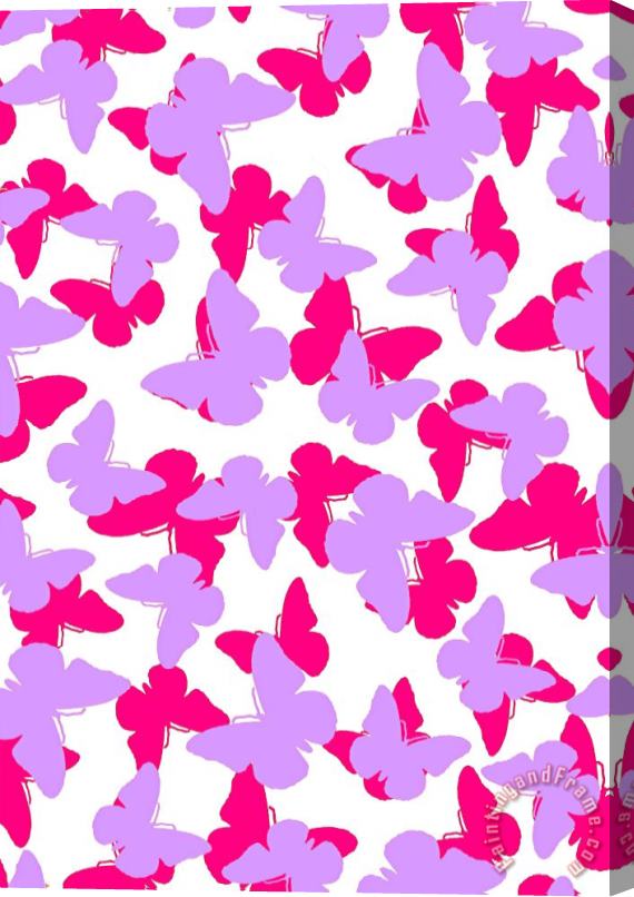 Louisa Knight Layered Butterflies Stretched Canvas Painting / Canvas Art