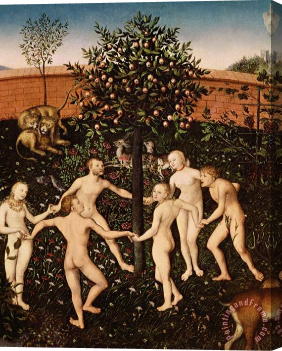 Lucas Cranach The Golden Age Stretched Canvas Painting / Canvas Art