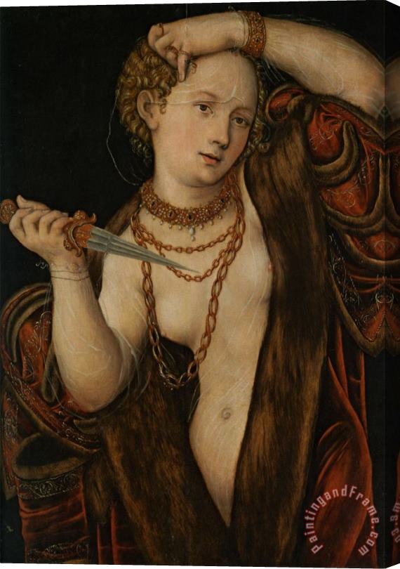 Lucas Cranach The Younger Lucretia Stretched Canvas Painting / Canvas Art