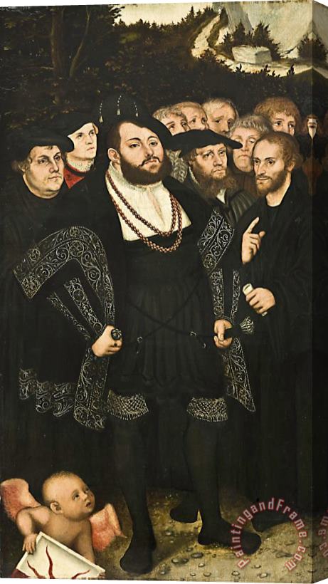 Lucas Cranach The Younger Martin Luther And The Wittenberg Reformers Stretched Canvas Painting / Canvas Art