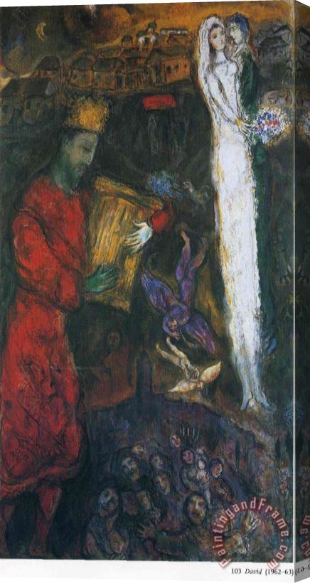Marc Chagall King David 1963 Stretched Canvas Print / Canvas Art