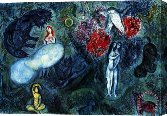 Marc Chagall Le Paradis Stretched Canvas Painting / Canvas Art