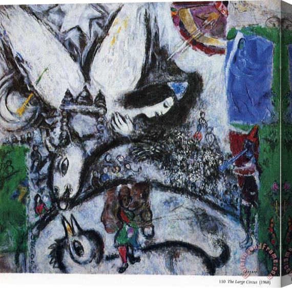 Marc Chagall The Big Circus 1968 Stretched Canvas Painting / Canvas Art