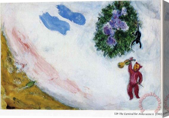 Marc Chagall The Carnival Scene II of The Ballet Aleko 1942 Stretched Canvas Print / Canvas Art
