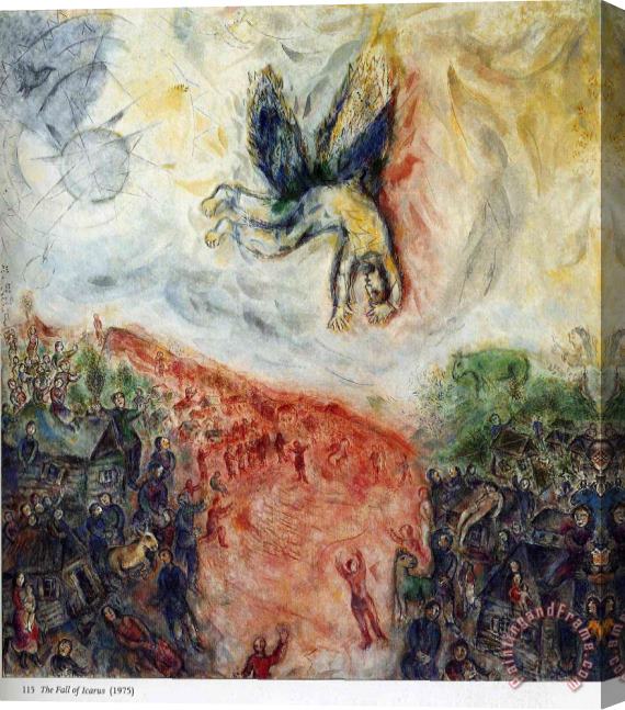 Marc Chagall The Fall of Icarus 1975 Stretched Canvas Print / Canvas Art