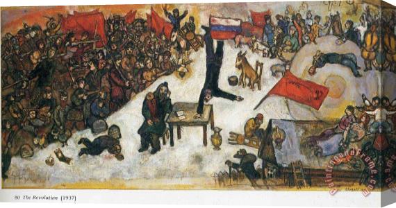 Marc Chagall The Revolution 1937 Stretched Canvas Print / Canvas Art