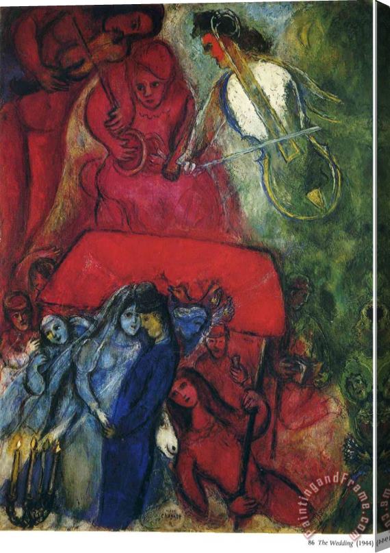 Marc Chagall The Wedding 1944 Stretched Canvas Painting / Canvas Art