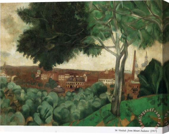 Marc Chagall Vitebsk From Mount Zadunov 1917 Stretched Canvas Painting / Canvas Art