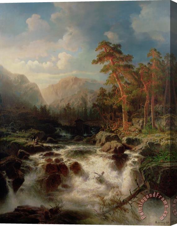 Marcus Larson Mountain Torrent Smaland Stretched Canvas Print / Canvas Art