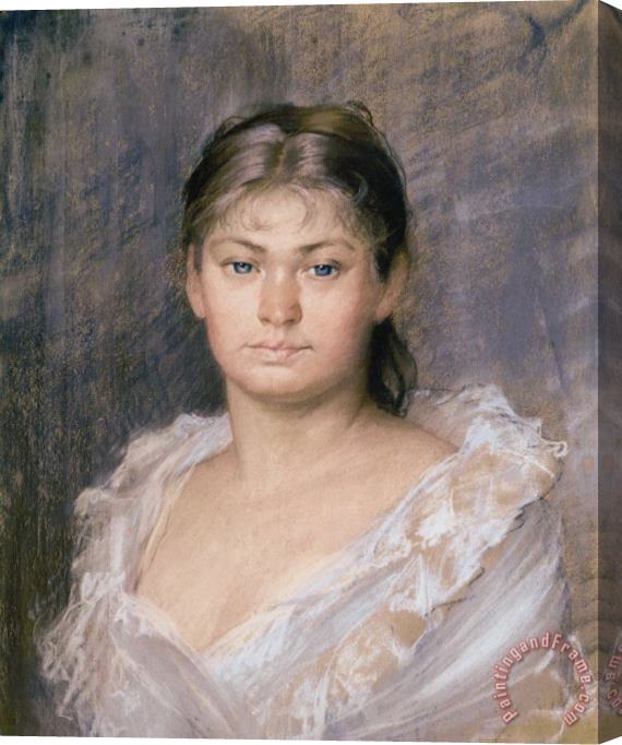 Maria Konstantinowna Bashkirtseff Portrait of Dina Stretched Canvas Print / Canvas Art