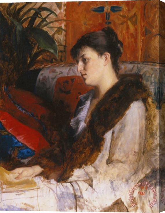 Maria Konstantinowna Bashkirtseff Portrait of Madame P.b. Stretched Canvas Print / Canvas Art
